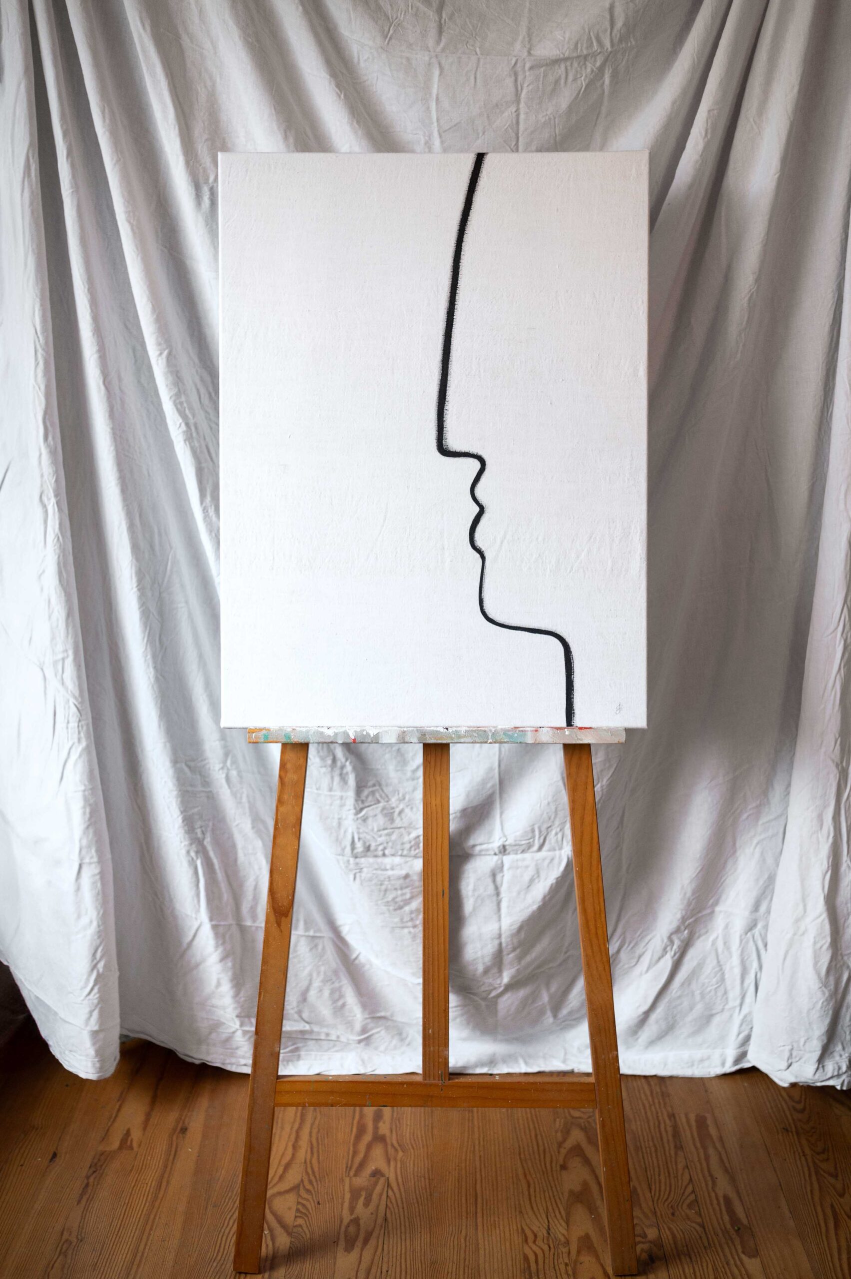 Page blanche - tableau Léa Gonet - Oeuvre originale exposition Les Nymphes - Margaux Joubz