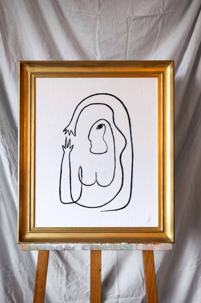 L'allégresse - tableau Léa Gonet - Exposition Les Nymphes - Margaux Joubz